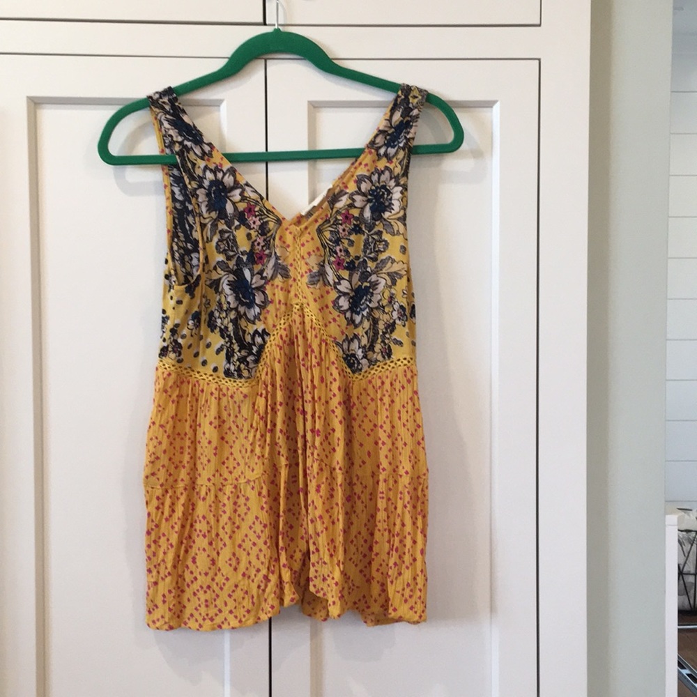 Sky and sand boho tank blouse